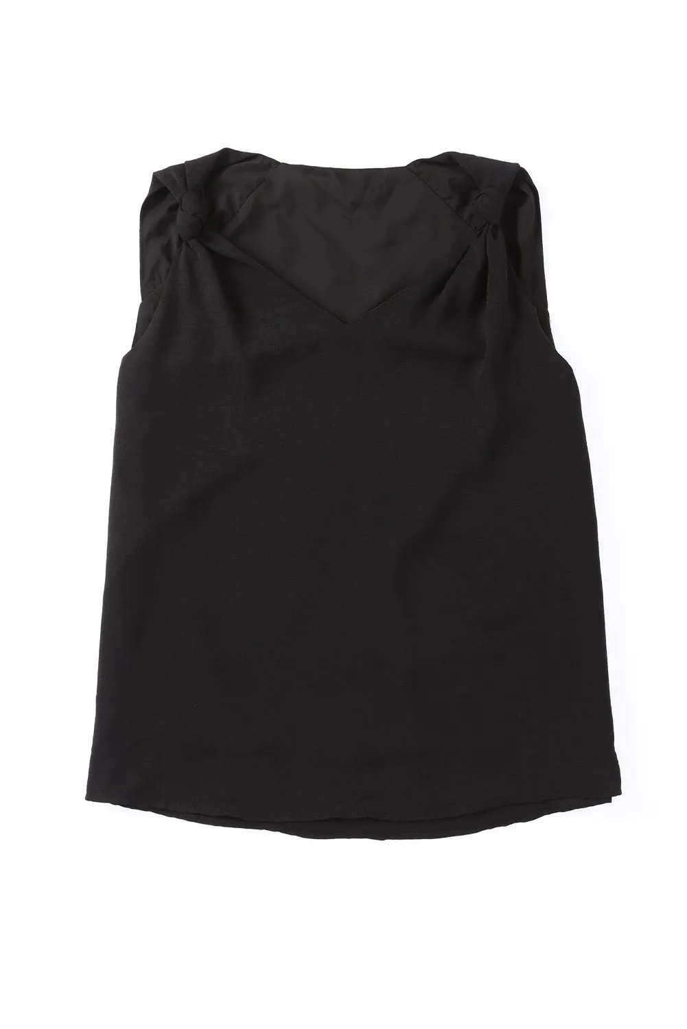 V Neck Knott Shoulder Top