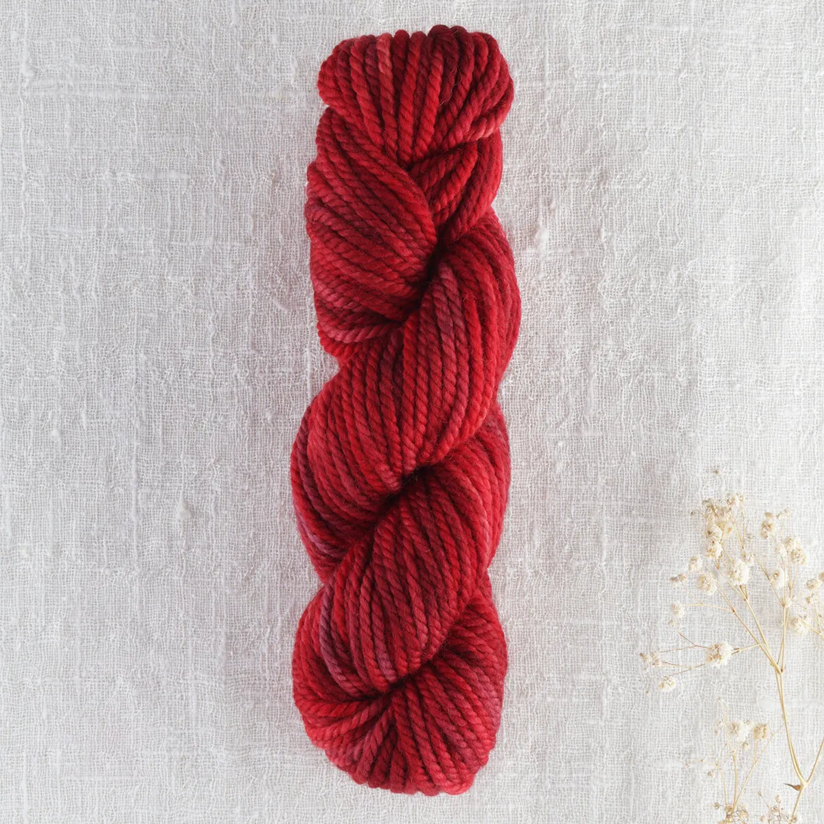 Variegated hand dyed 100% wool rug yarn - 113g skein