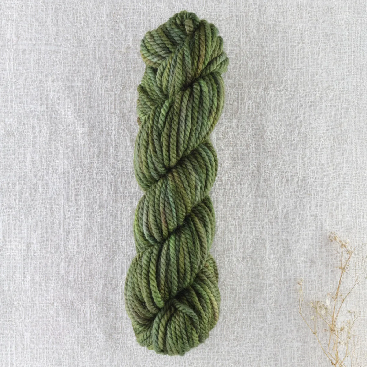 Variegated hand dyed 100% wool rug yarn - 113g skein