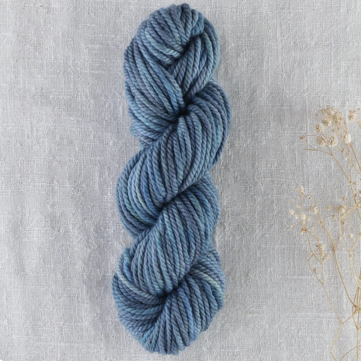 Variegated hand dyed 100% wool rug yarn - 113g skein