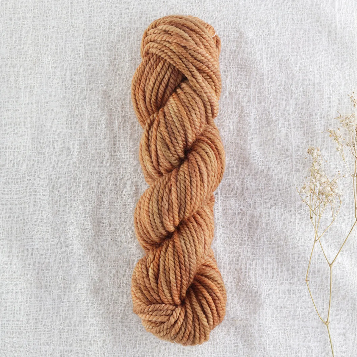 Variegated hand dyed 100% wool rug yarn - 113g skein