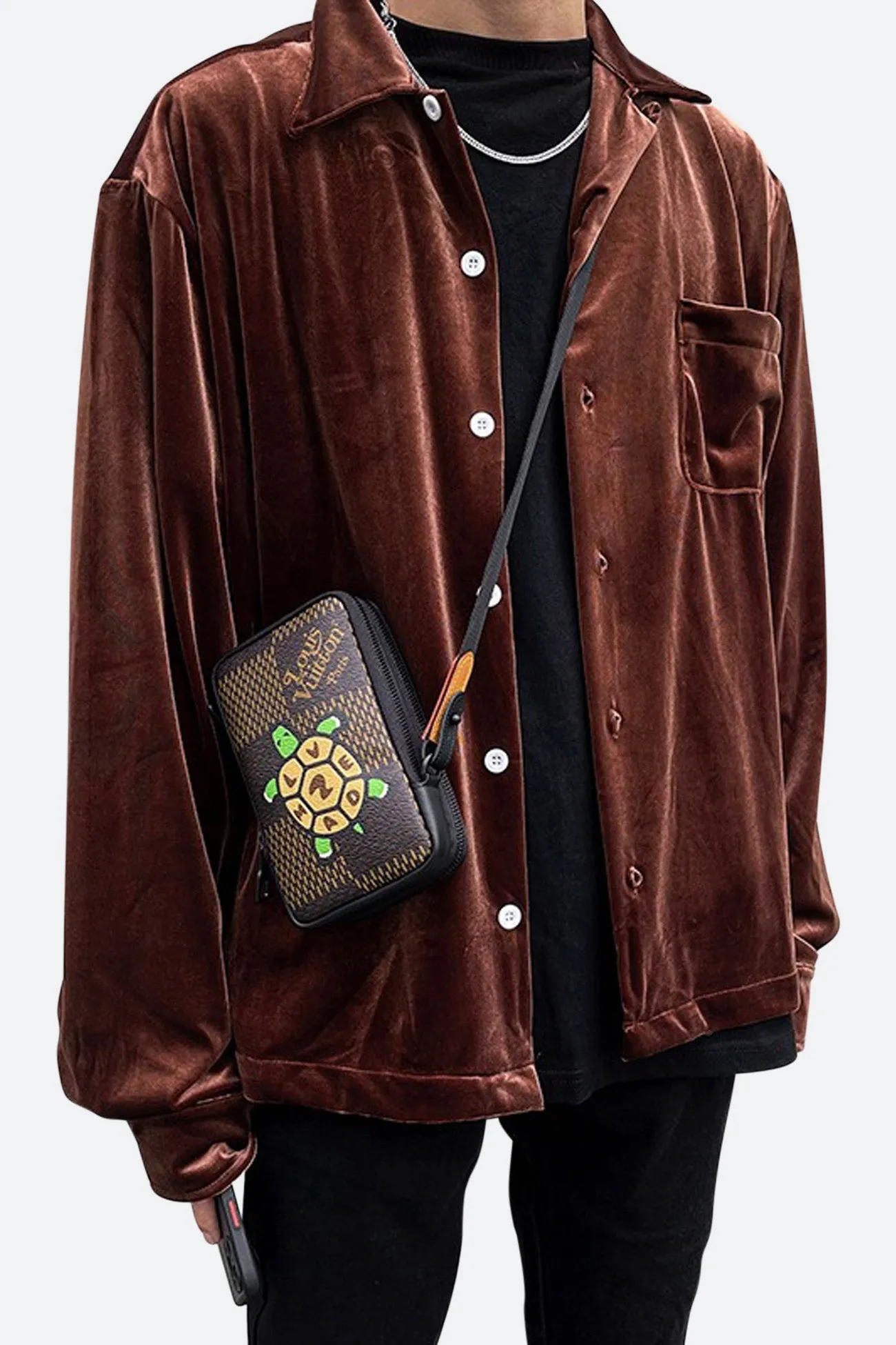 VELOUR BUTTON DOWN