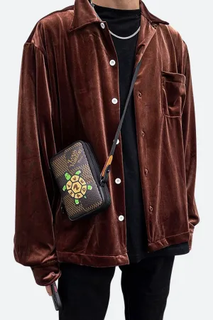 VELOUR BUTTON DOWN