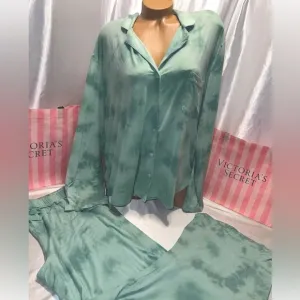 Victoria's Secret Green Tie Dye Modal  Pajama Set