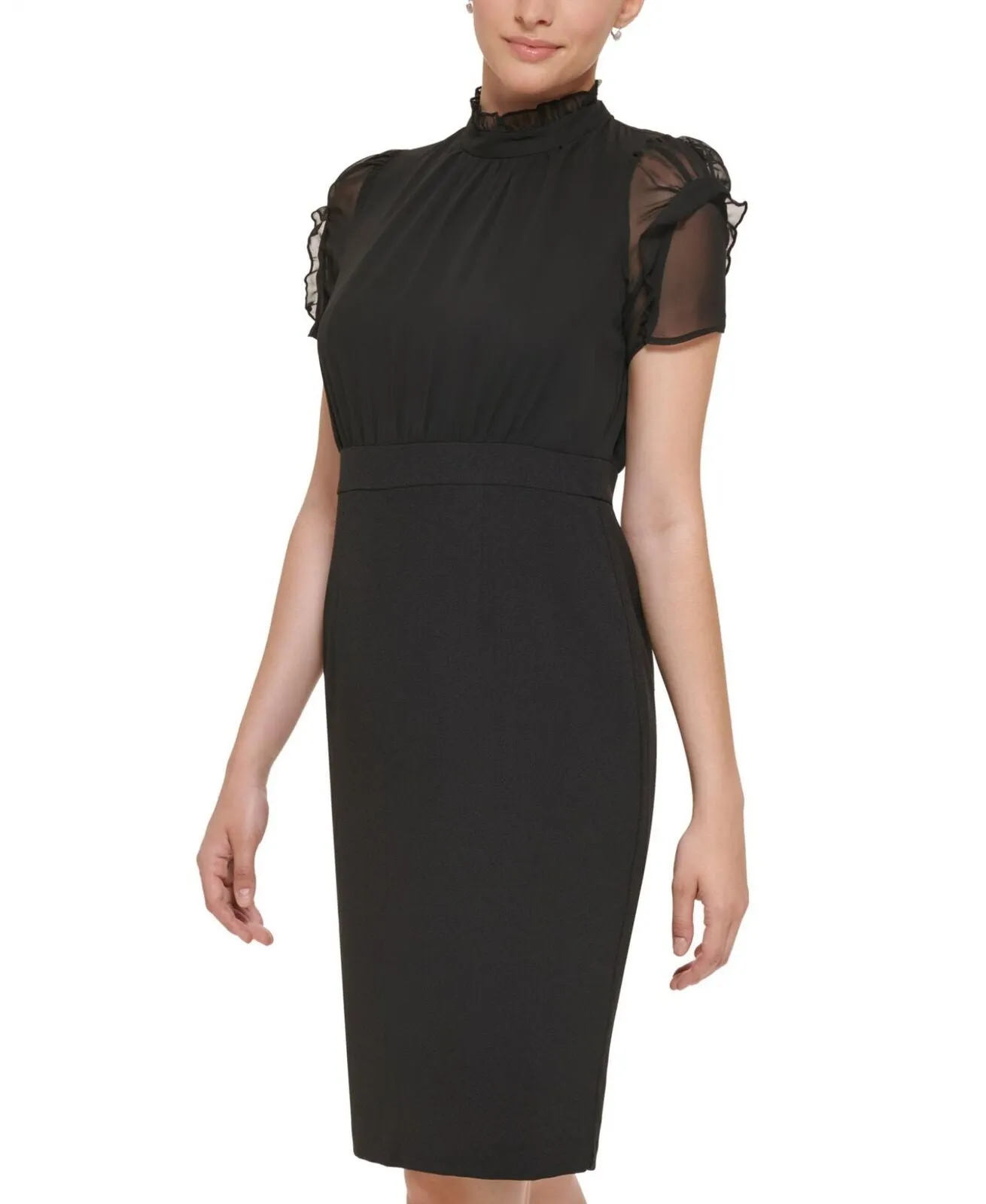 Vince Camuto Women's Signature Stretch Crepe Bodycon Dress VC2M3368 Black 10