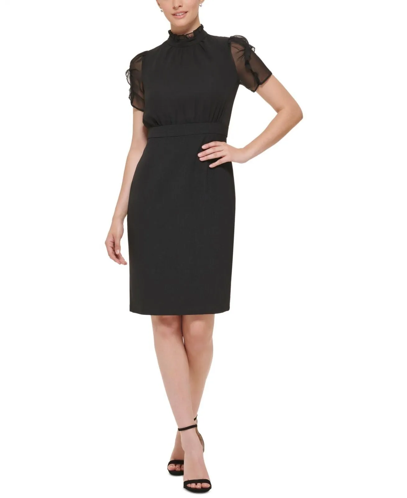Vince Camuto Women's Signature Stretch Crepe Bodycon Dress VC2M3368 Black 10