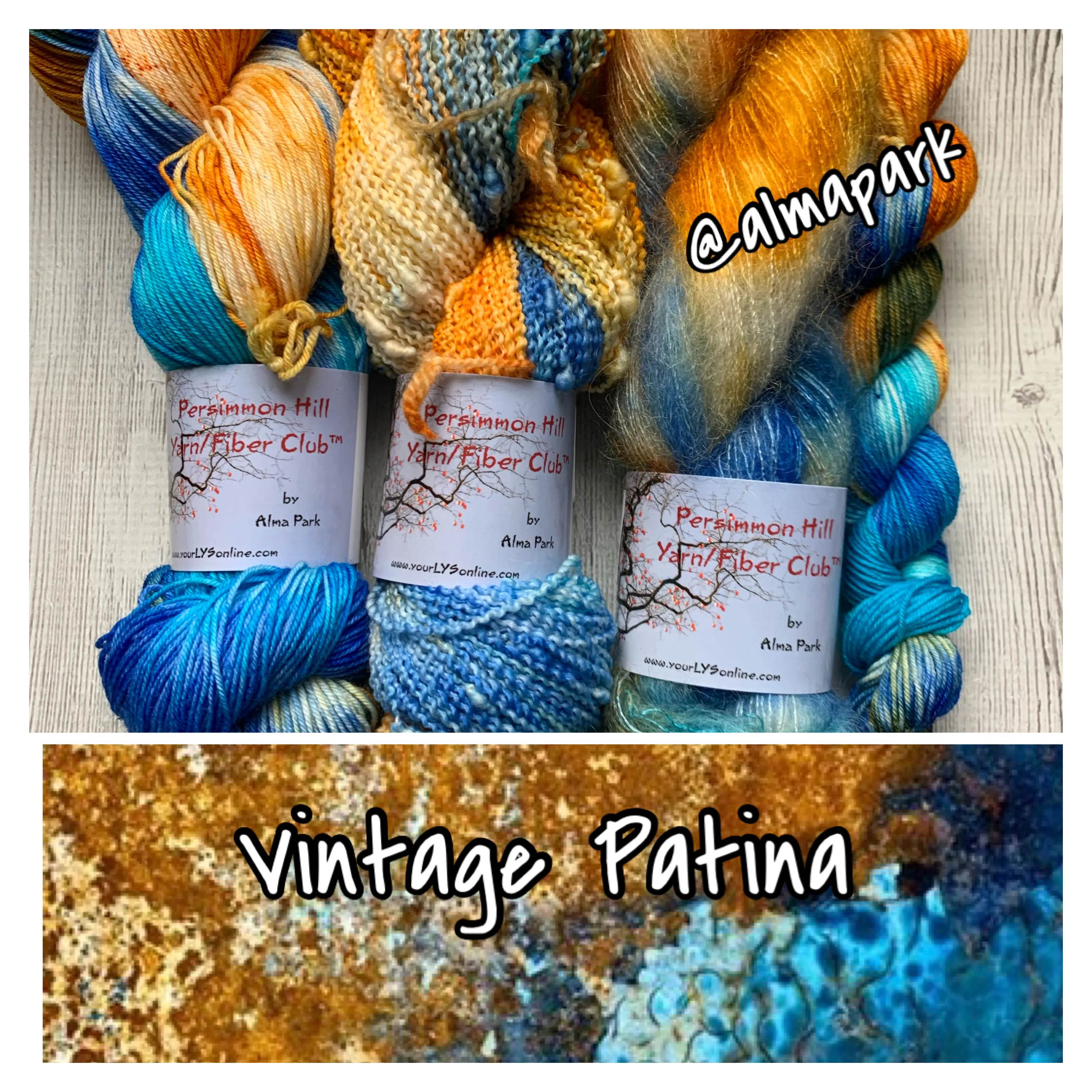 VINTAGE PATINA™ Persimmon Hill Yarn of the Month Speckled/ Hand Paint - Multiple Bases - RTS