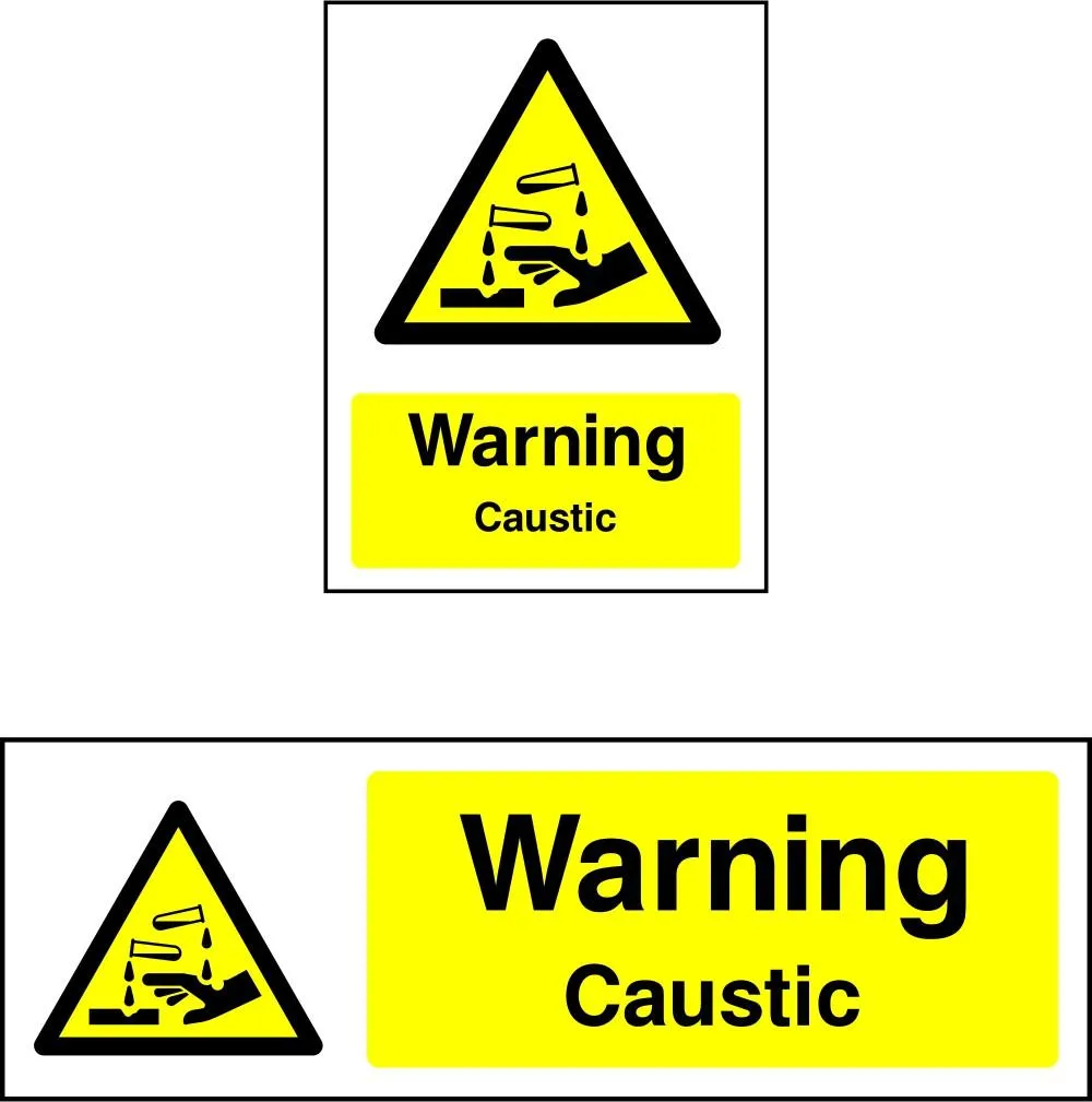 Warning Caustic Sign
