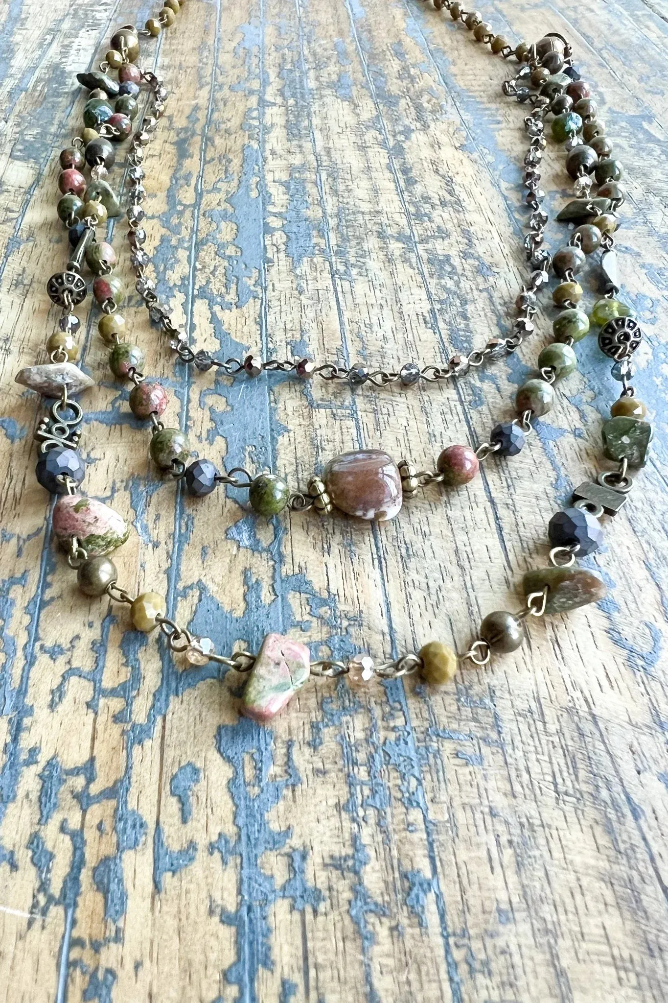 Wear 5 Ways Magnet Necklace - Medina Unakite