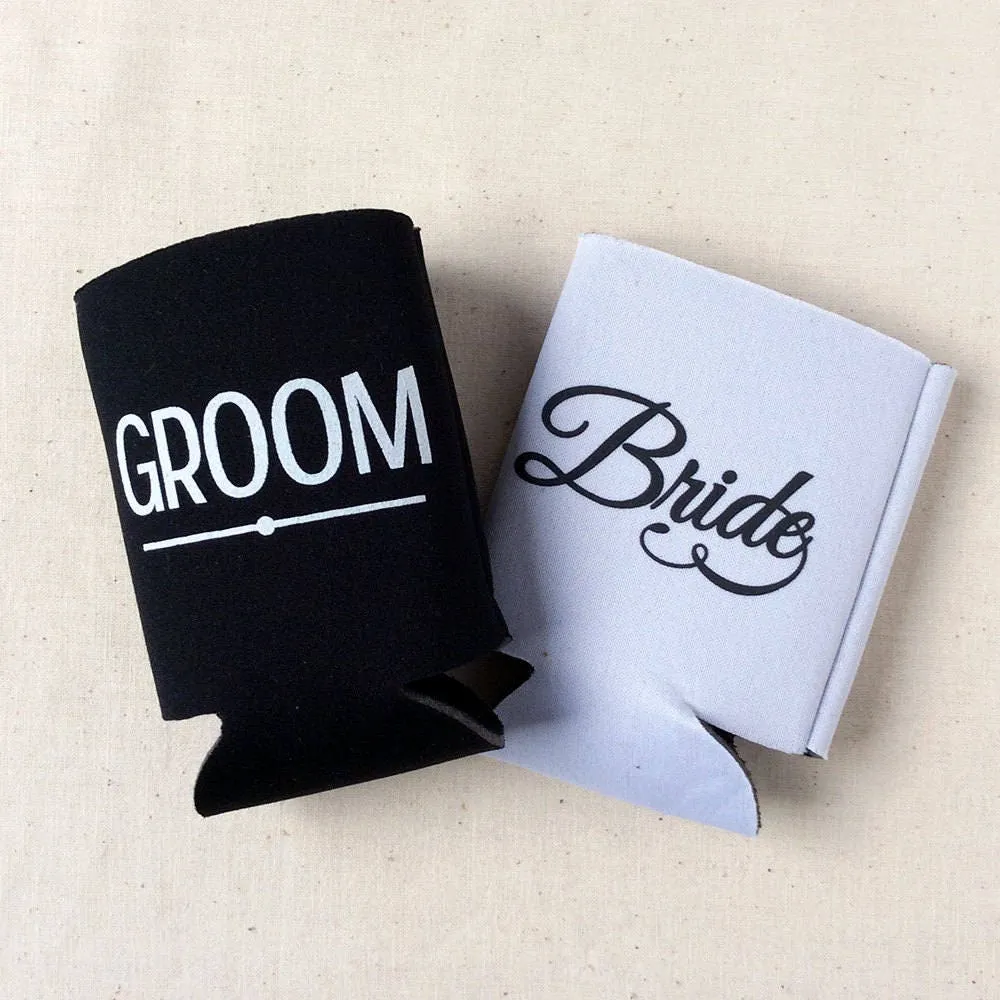 Wedding Can Cooler #171R - Cheers to The New Mr and Mrs