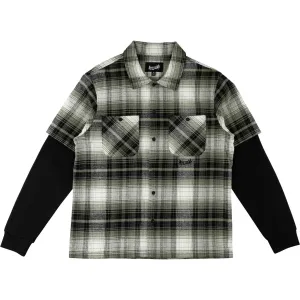 Welcome Lair Woven Plaid/Thermal Layered Shirt Olive
