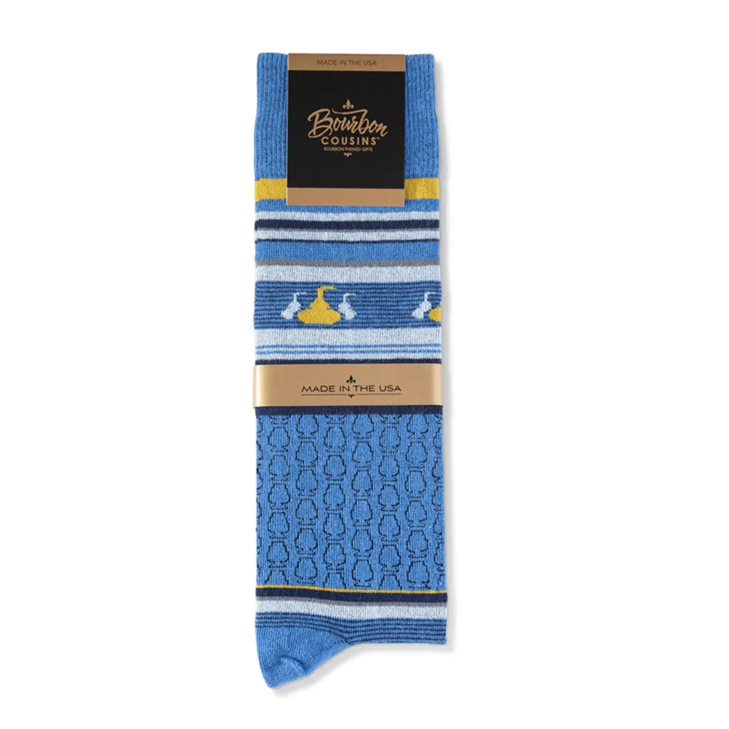 Whisky Tasting Socks |  Royal Blue   Sky   Gold