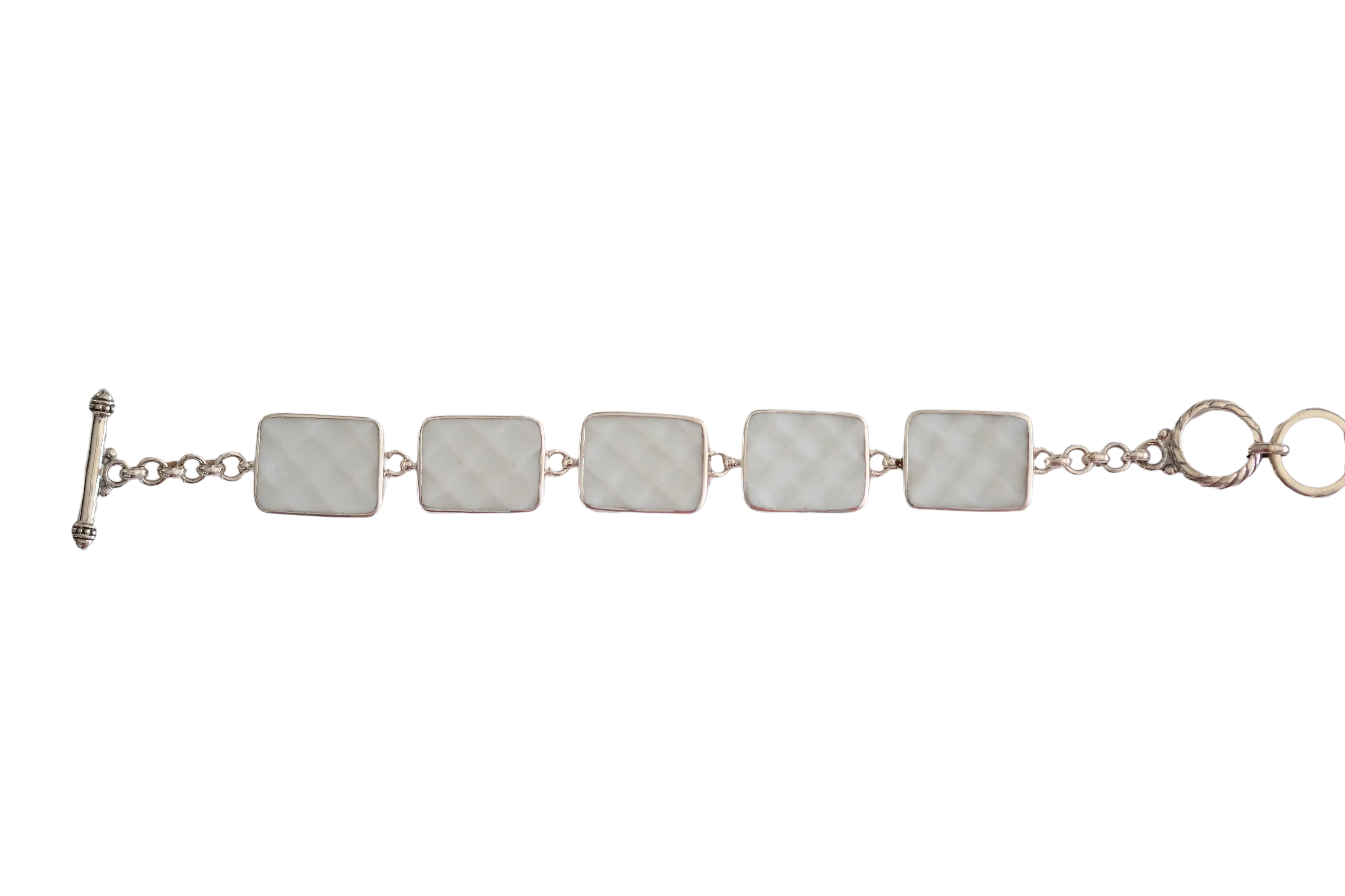 White Textured Bracelet