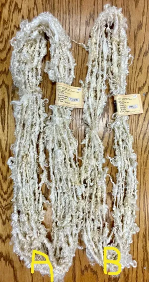 White Wensleydale Handspun Yarn