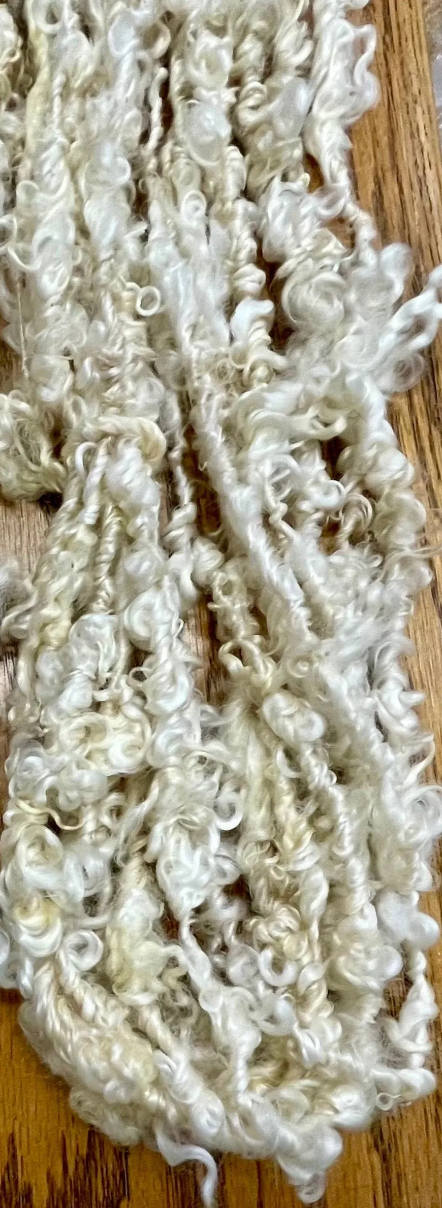 White Wensleydale Handspun Yarn