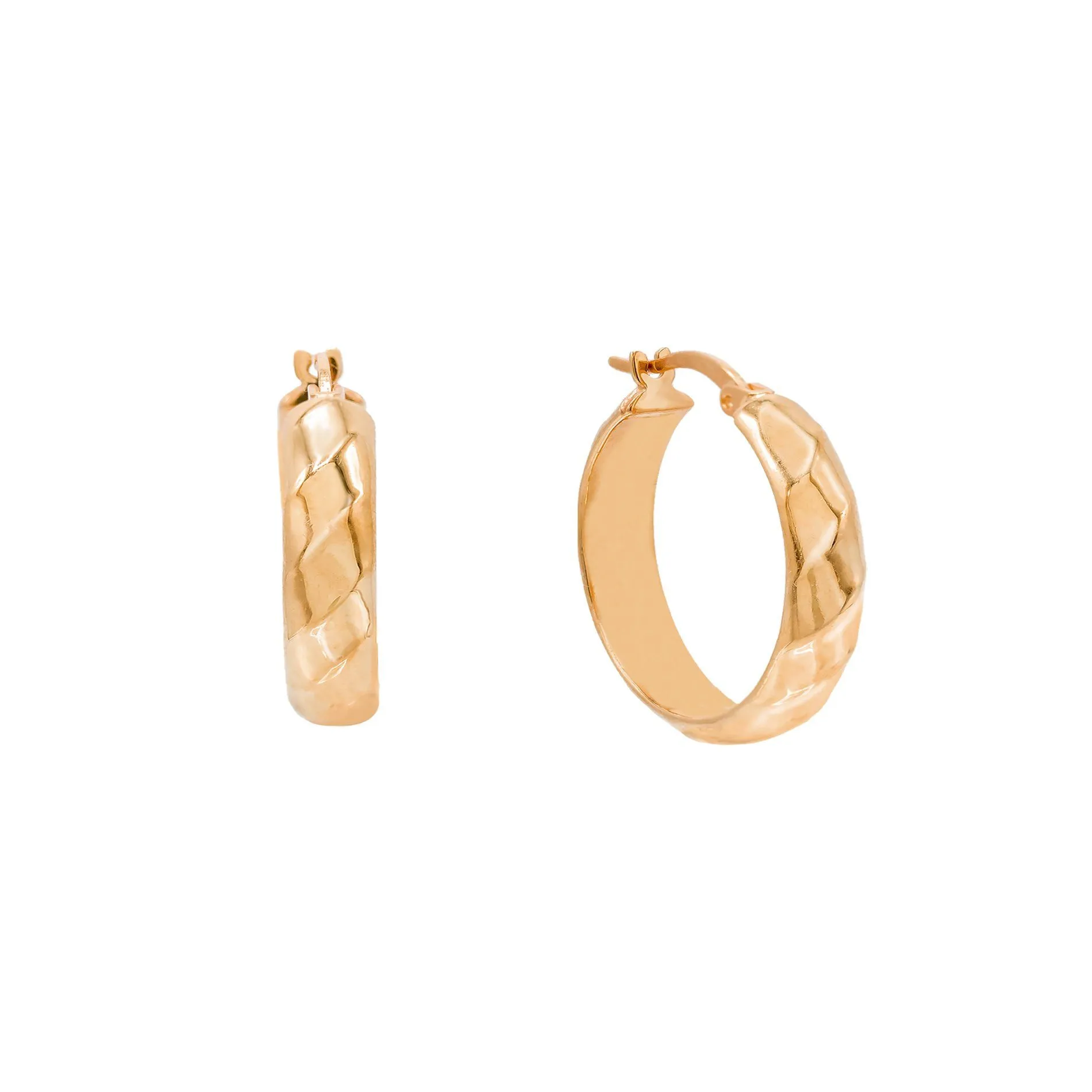 Wide Twisted Hoop Earring