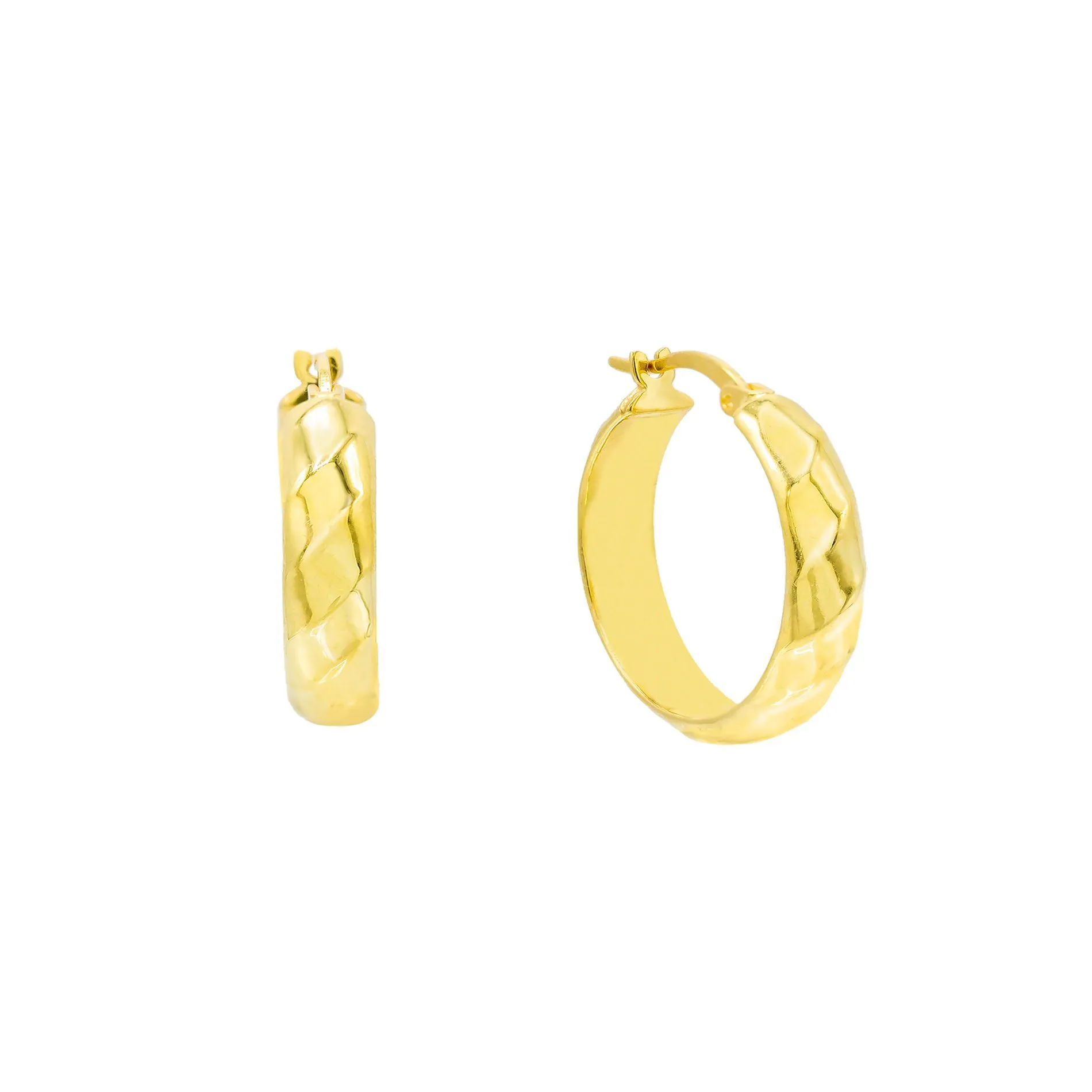 Wide Twisted Hoop Earring