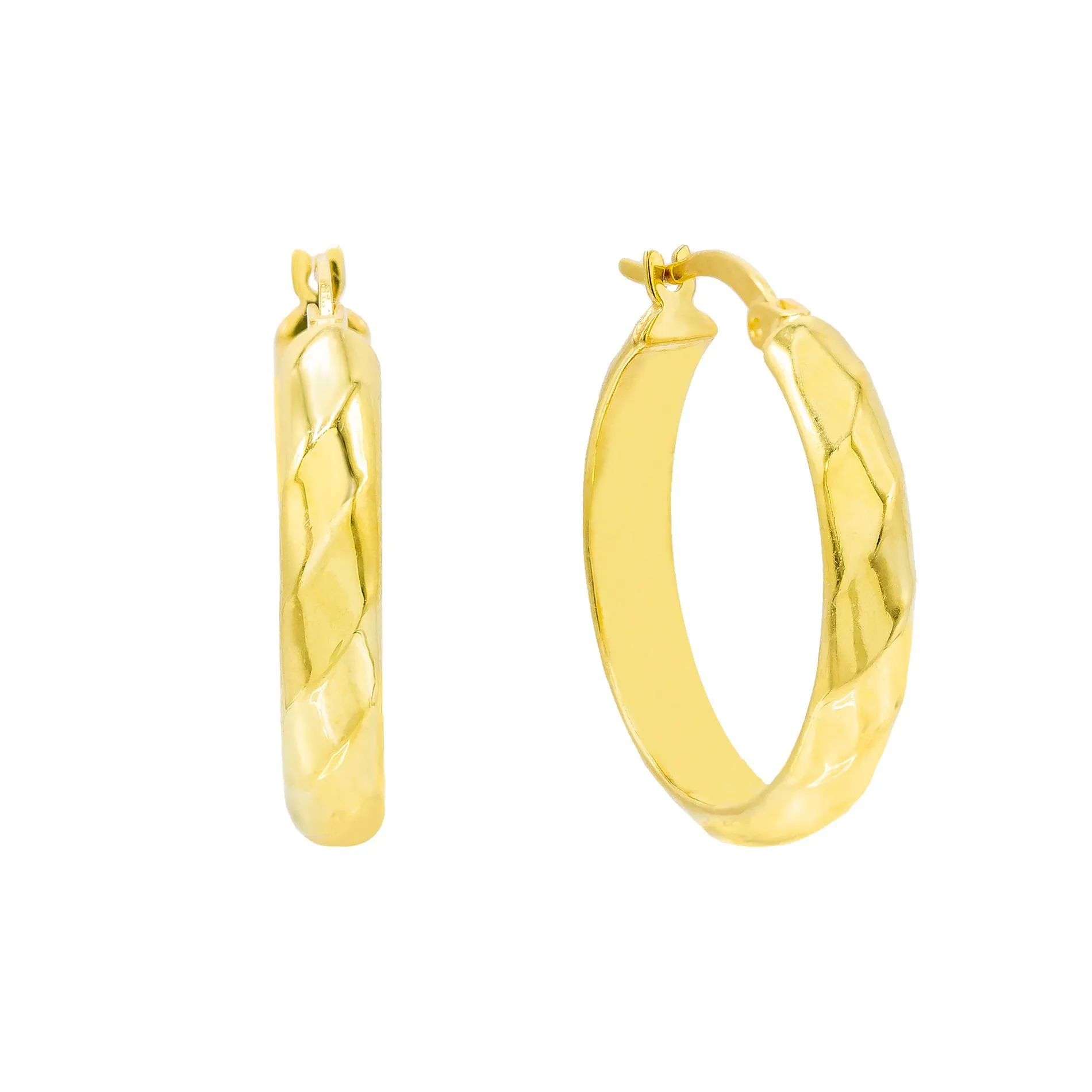 Wide Twisted Hoop Earring