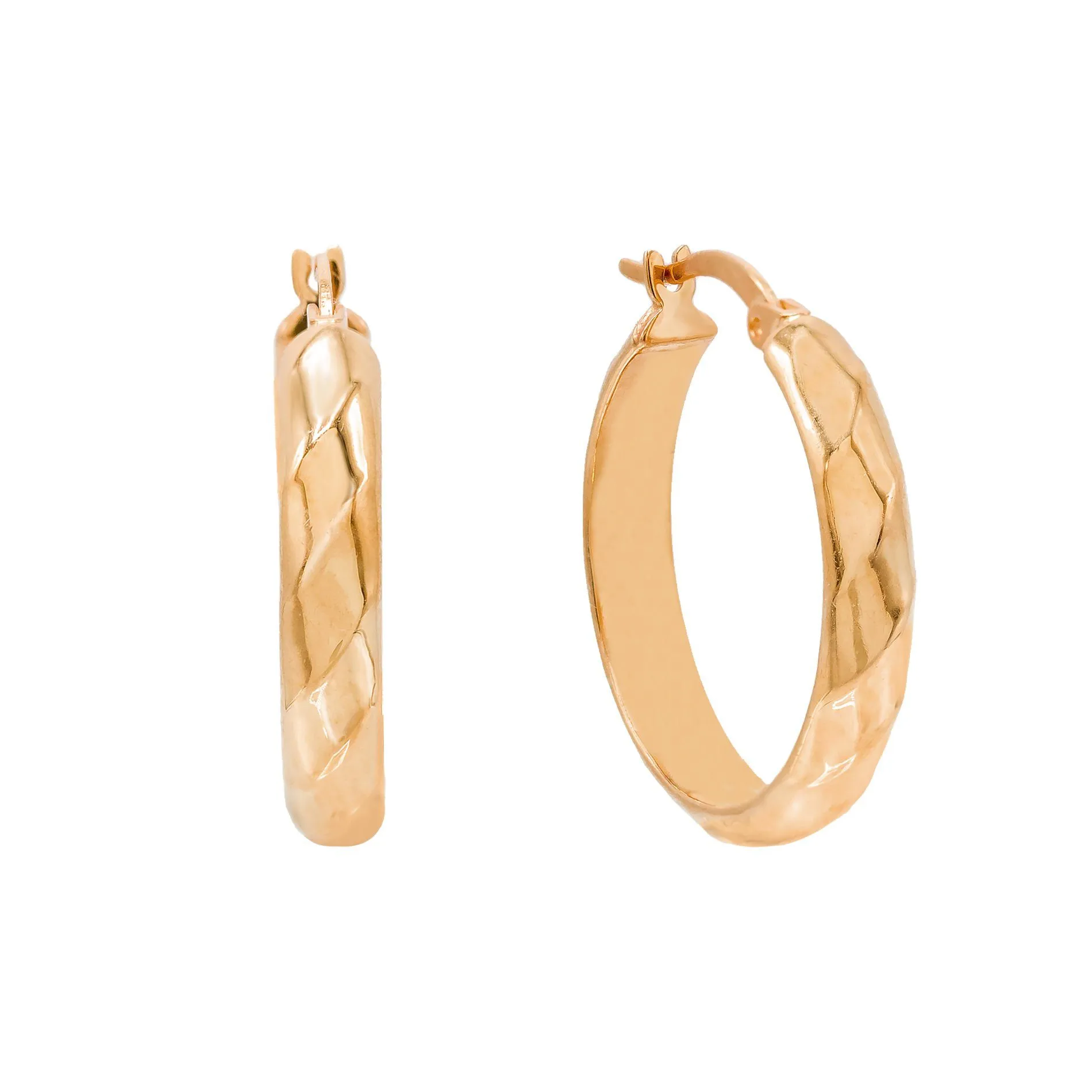 Wide Twisted Hoop Earring