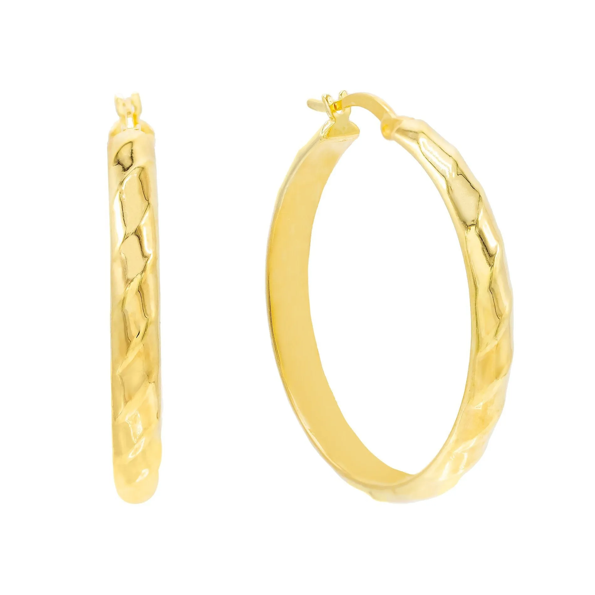Wide Twisted Hoop Earring