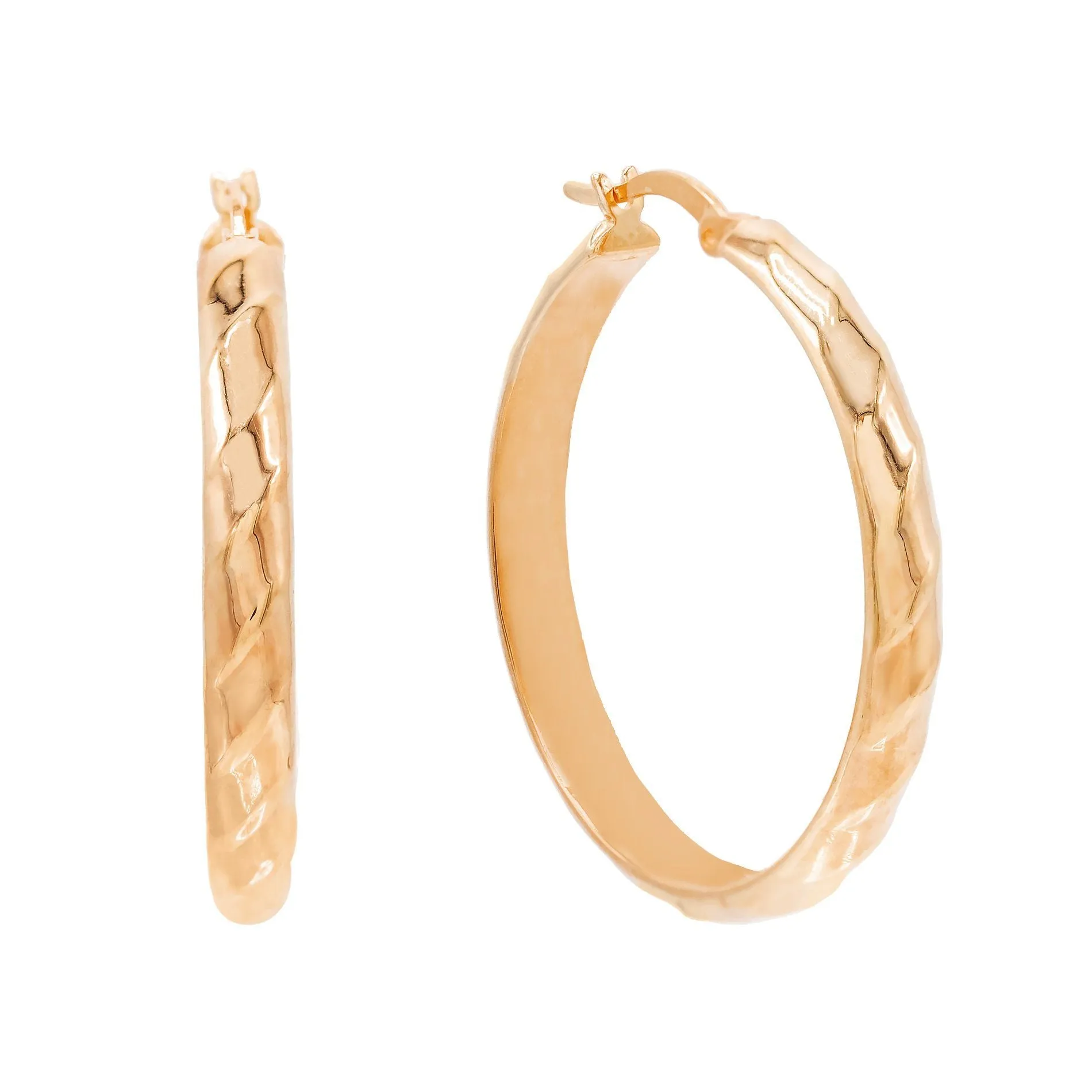 Wide Twisted Hoop Earring