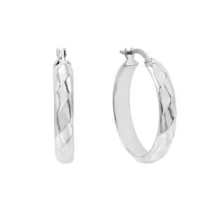 Wide Twisted Hoop Earring