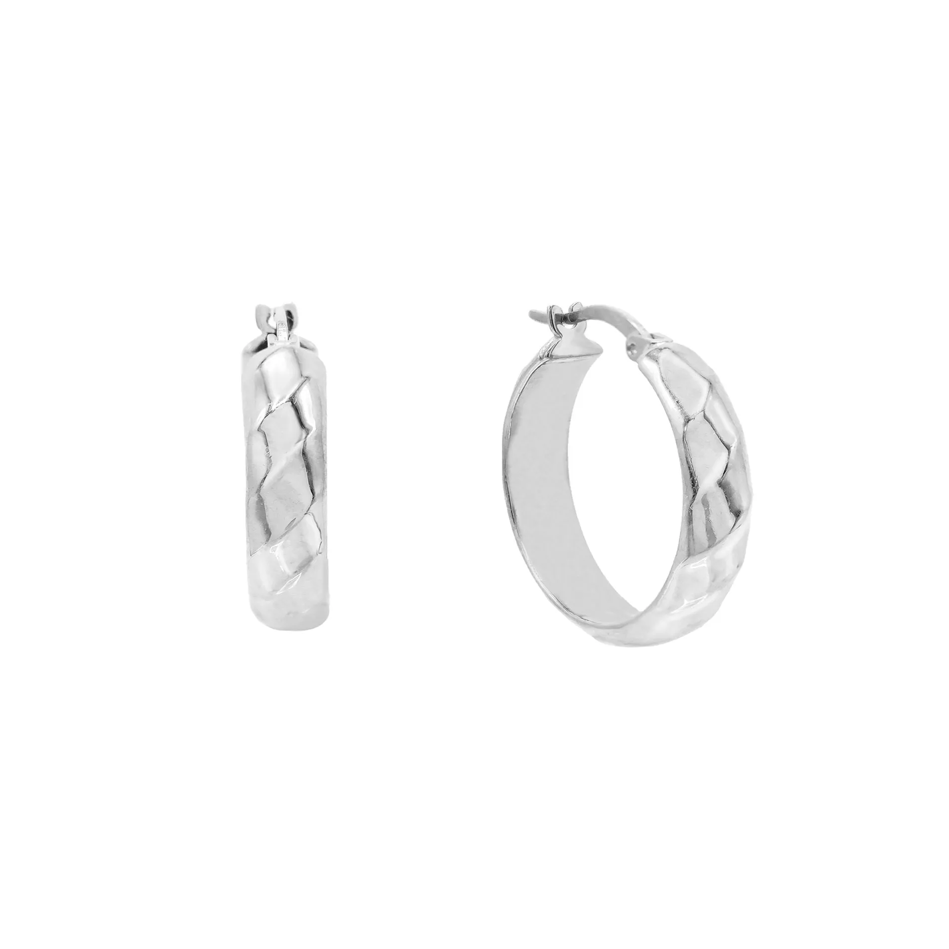 Wide Twisted Hoop Earring