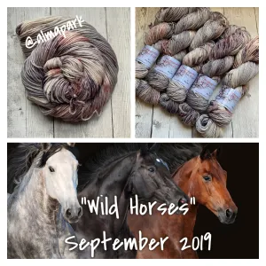WILD HORSES ™ Persimmon Hill Yarn of the Month -  Hand Painted/ Speckled RTS