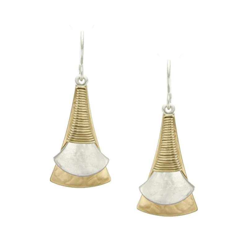 Wire Wrapped Layered Tapers Earring