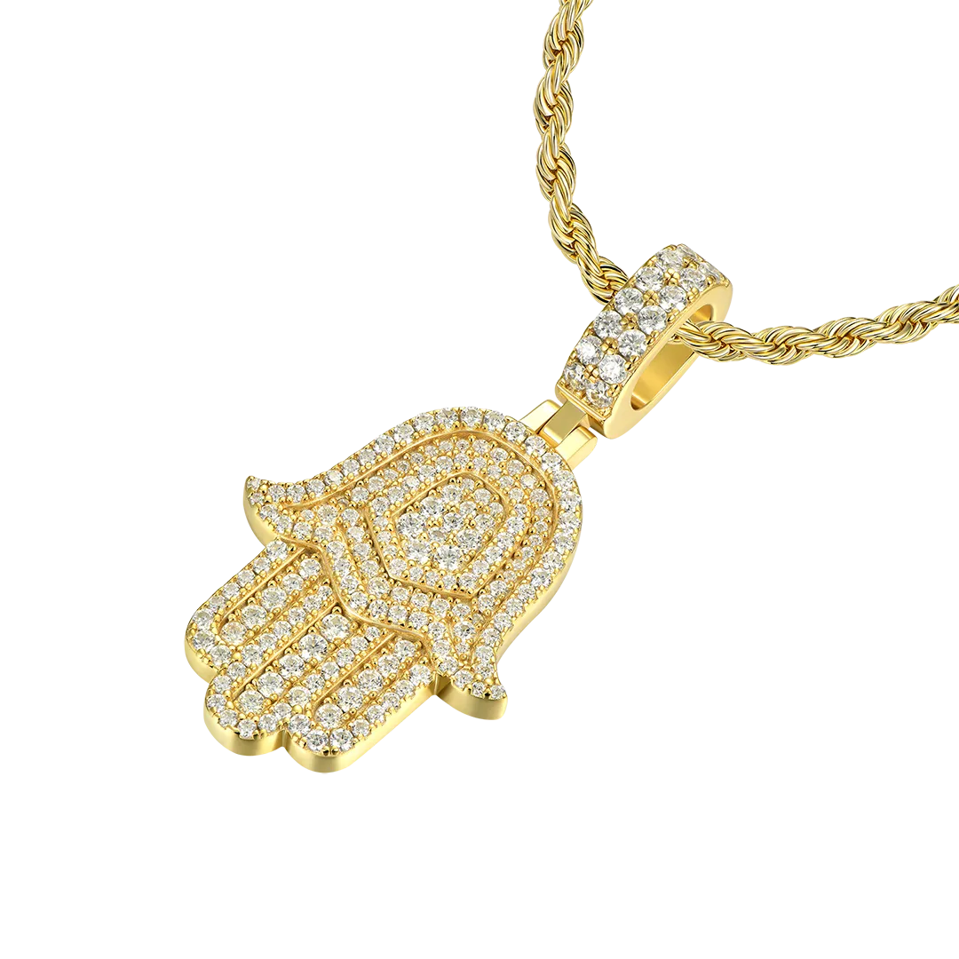 Women's Double-Layered Hamsa Pendant