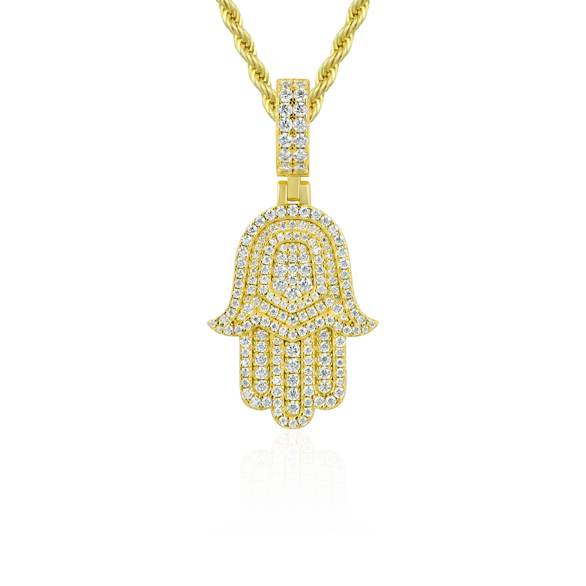 Women's Double-Layered Hamsa Pendant