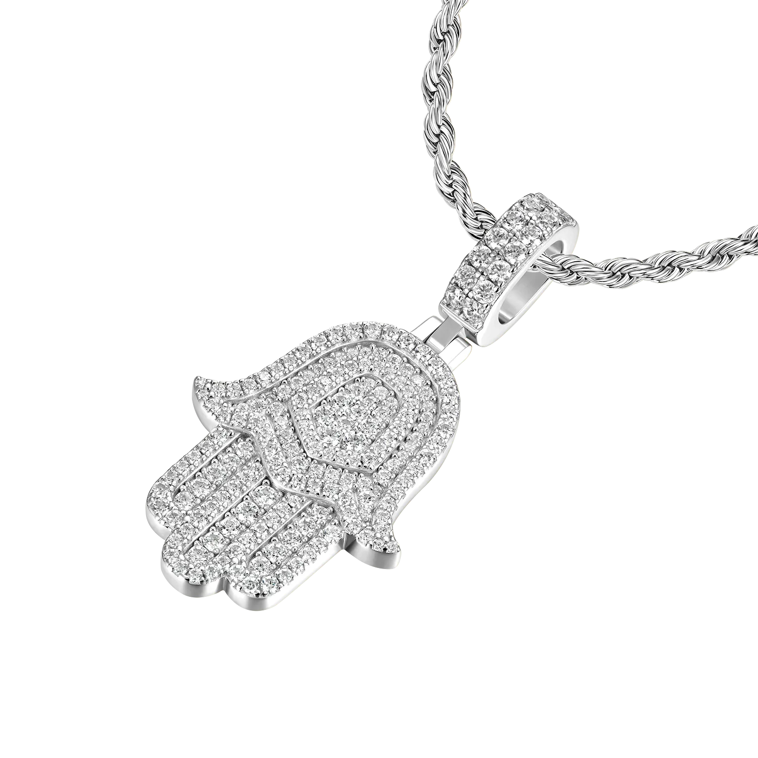 Women's Double-Layered Hamsa Pendant