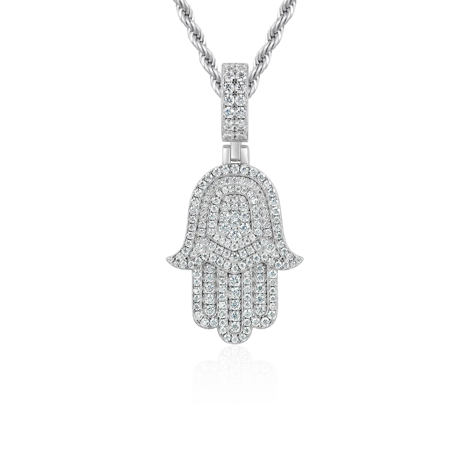 Women's Double-Layered Hamsa Pendant