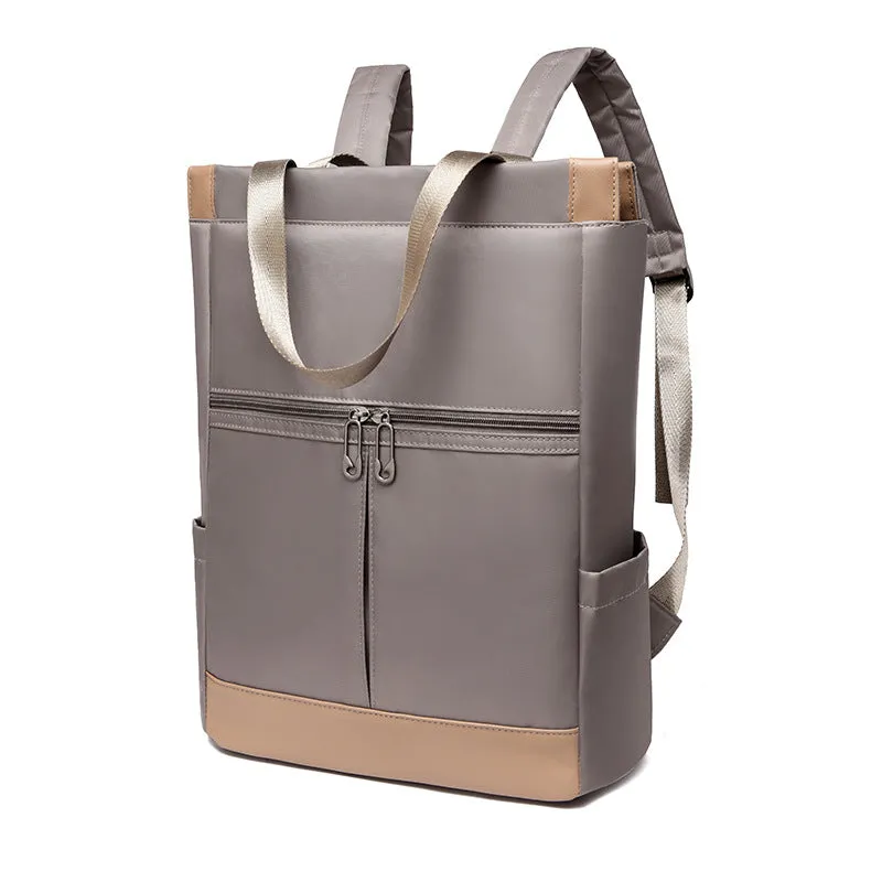 Women's Oxford Cloth Contrast Color Portable Computer Backpacks