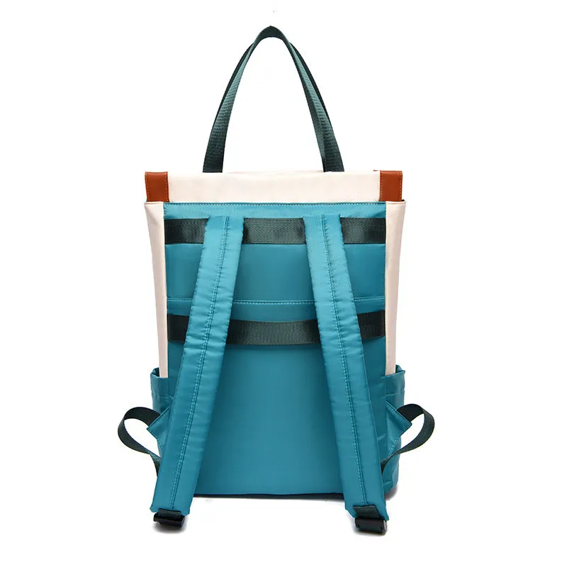 Women's Oxford Cloth Contrast Color Portable Computer Backpacks