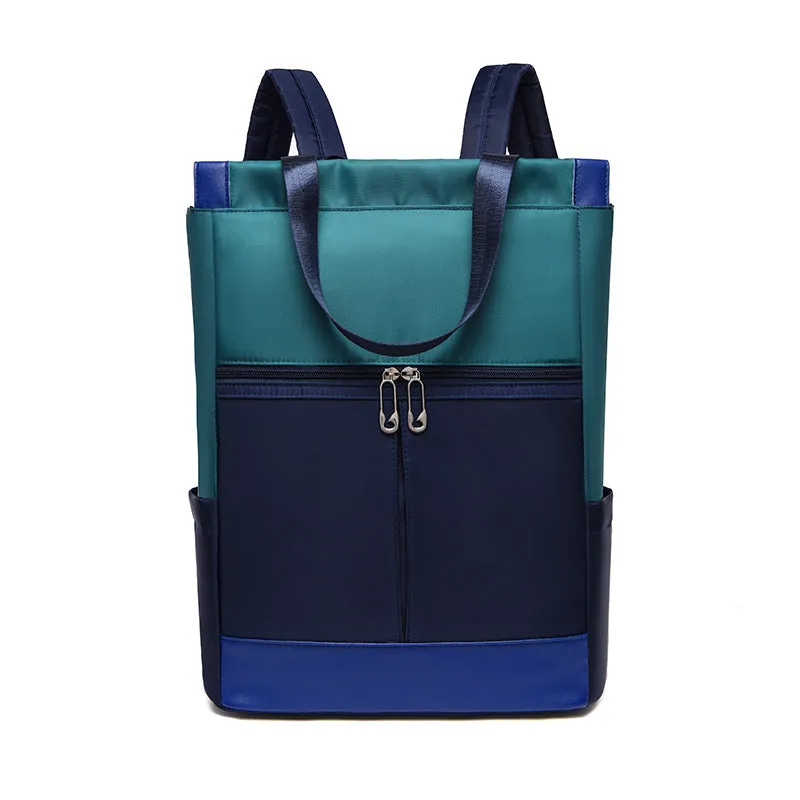 Women's Oxford Cloth Contrast Color Portable Computer Backpacks