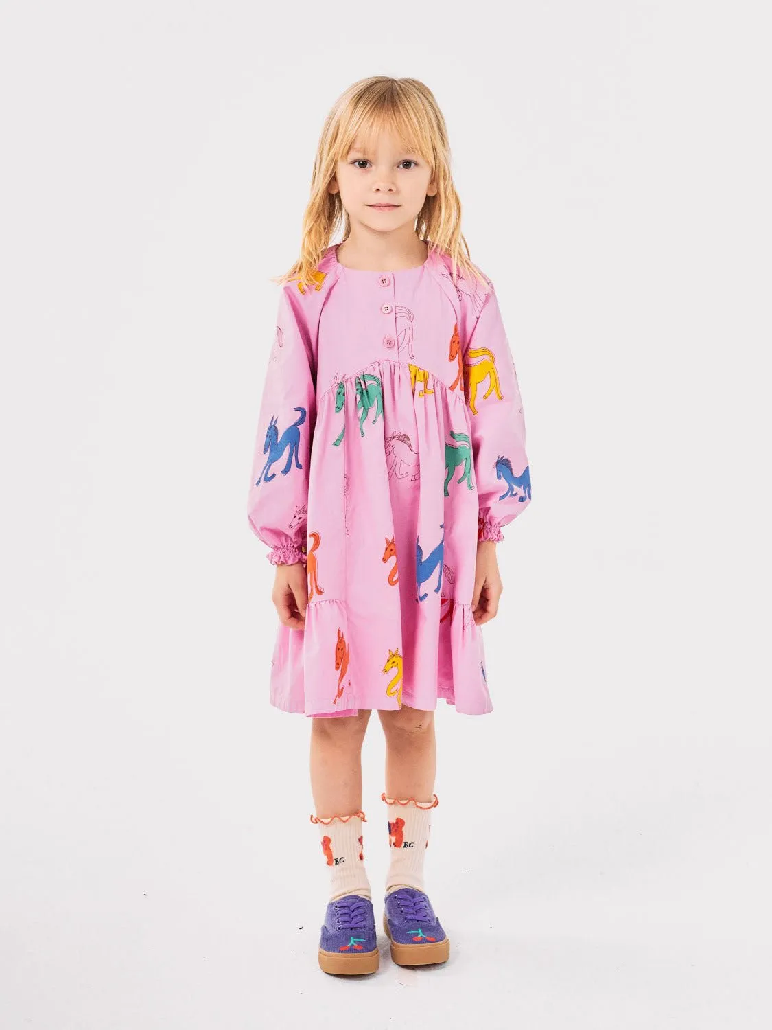 Wonder Horse All Over Woven Dress by Bobo Choses *LAST PIECE 8 years*