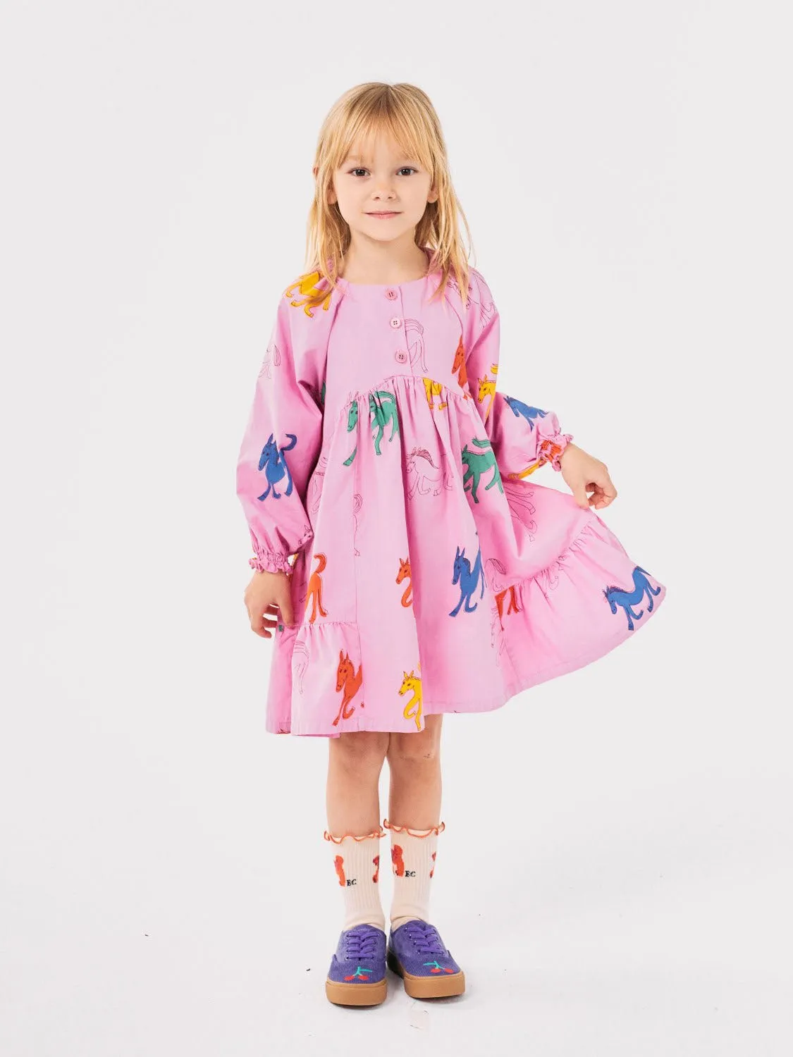 Wonder Horse All Over Woven Dress by Bobo Choses *LAST PIECE 8 years*