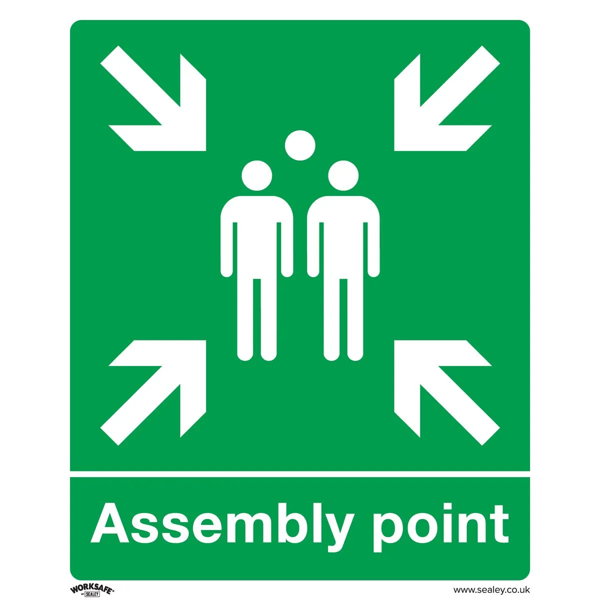 Worksafe by Sealey Safe Conditions Safety Sign - Assembly Point - Rigid Plastic
