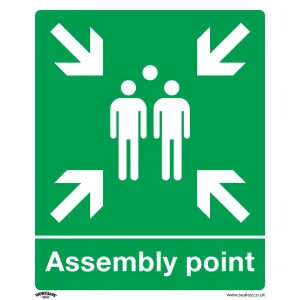 Worksafe by Sealey Safe Conditions Safety Sign - Assembly Point - Rigid Plastic