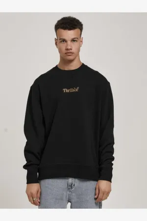 WORKWEAR EMBRO OVERSIZE FIT CREW - BLACK