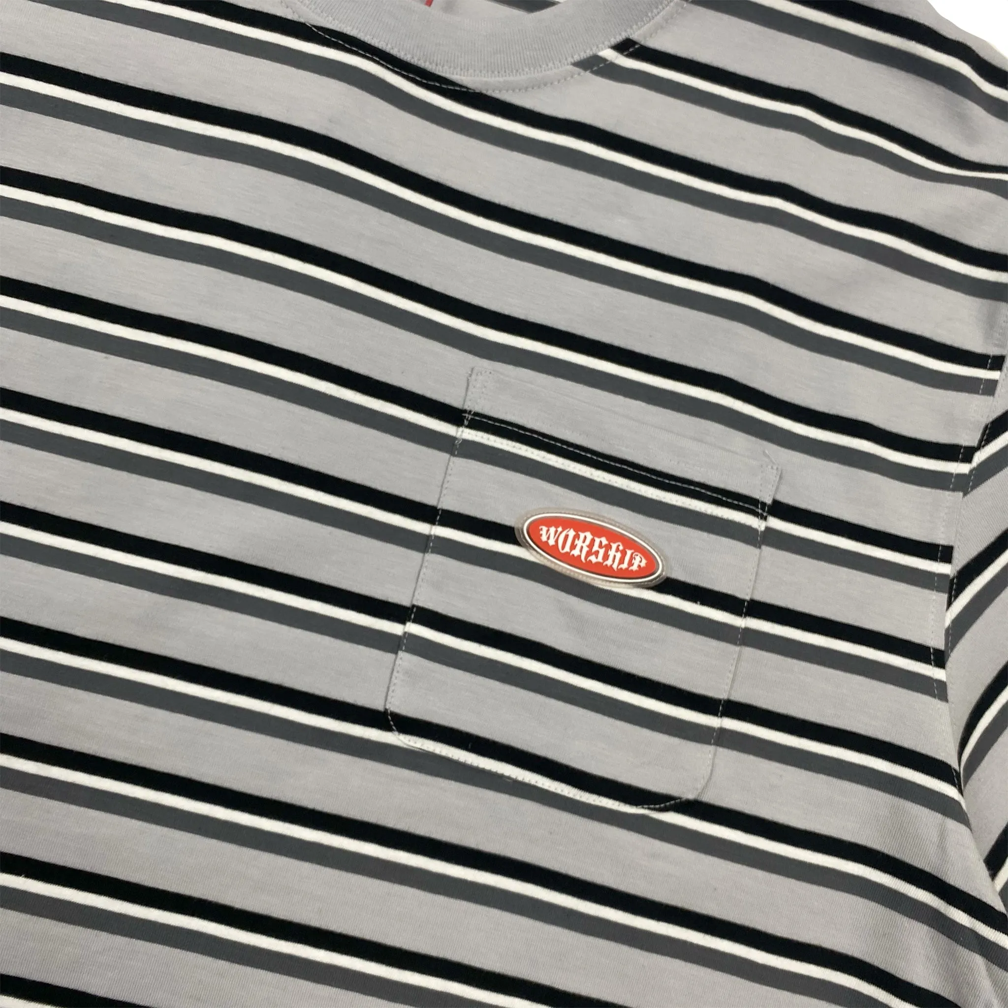 Worship Chalice Stripe Pocket Tee Vapour Sale