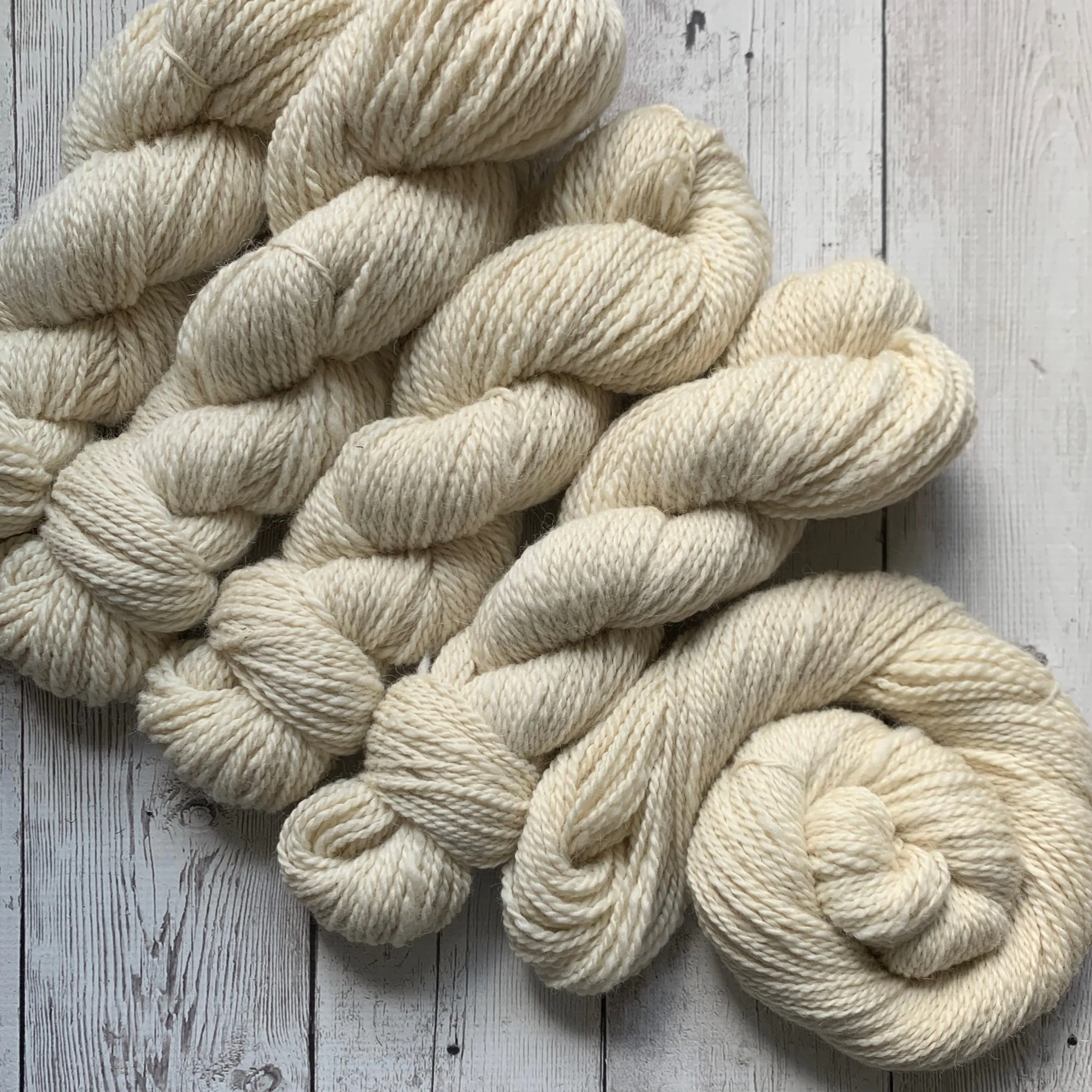 Worsted - Alma Park Exclusive Farm Yarn -  Alpaca/Merino  200 yds - white -"Ant'ny"