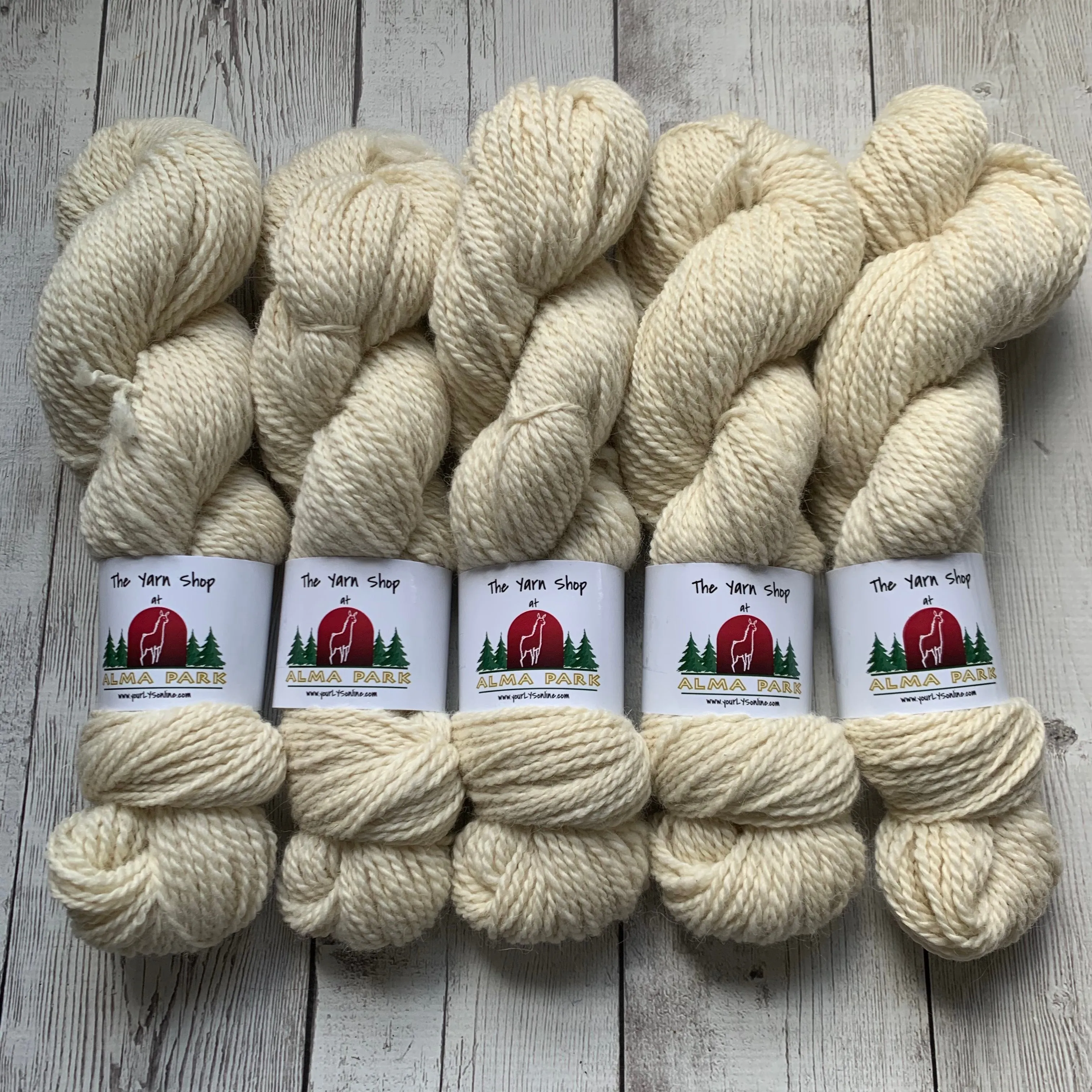 Worsted - Alma Park Exclusive Farm Yarn -  Alpaca/Merino  200 yds - white -"Ant'ny"
