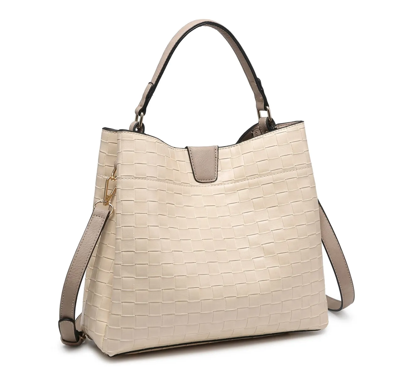 Woven Textured Hobo Bag