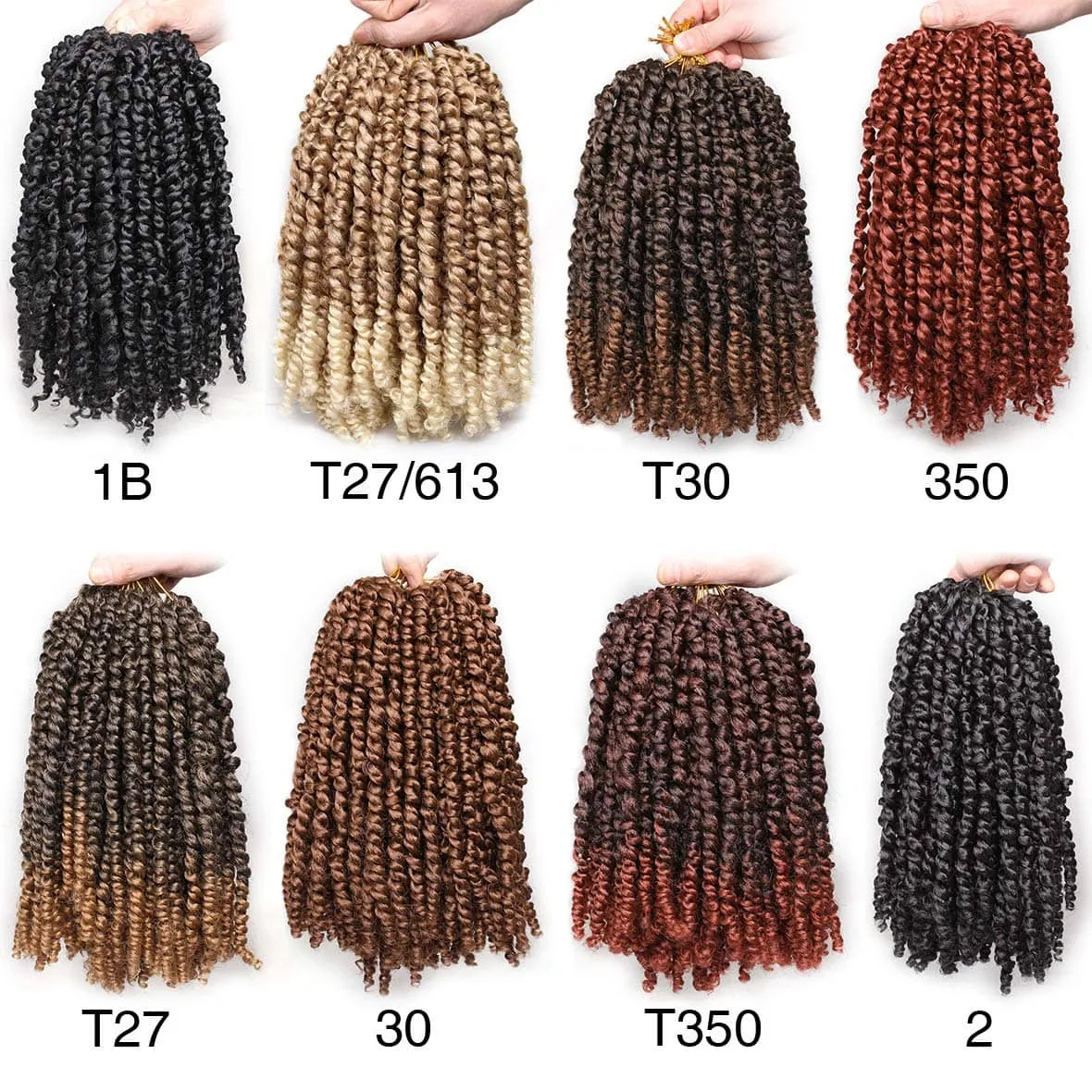 Xtrend 10 Inch 12 Strands/Pack Pre-twisted Passion Twist Hair-Ombre Brown Pre-looped Crochet Synthetic Braiding Hair Extensions