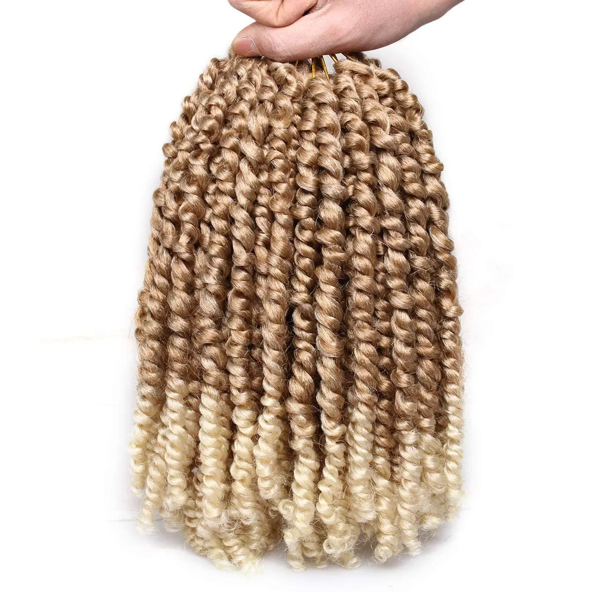 Xtrend 10 Inch 12 Strands/Pack Pre-twisted Passion Twist Hair-Ombre Brown Pre-looped Crochet Synthetic Braiding Hair Extensions