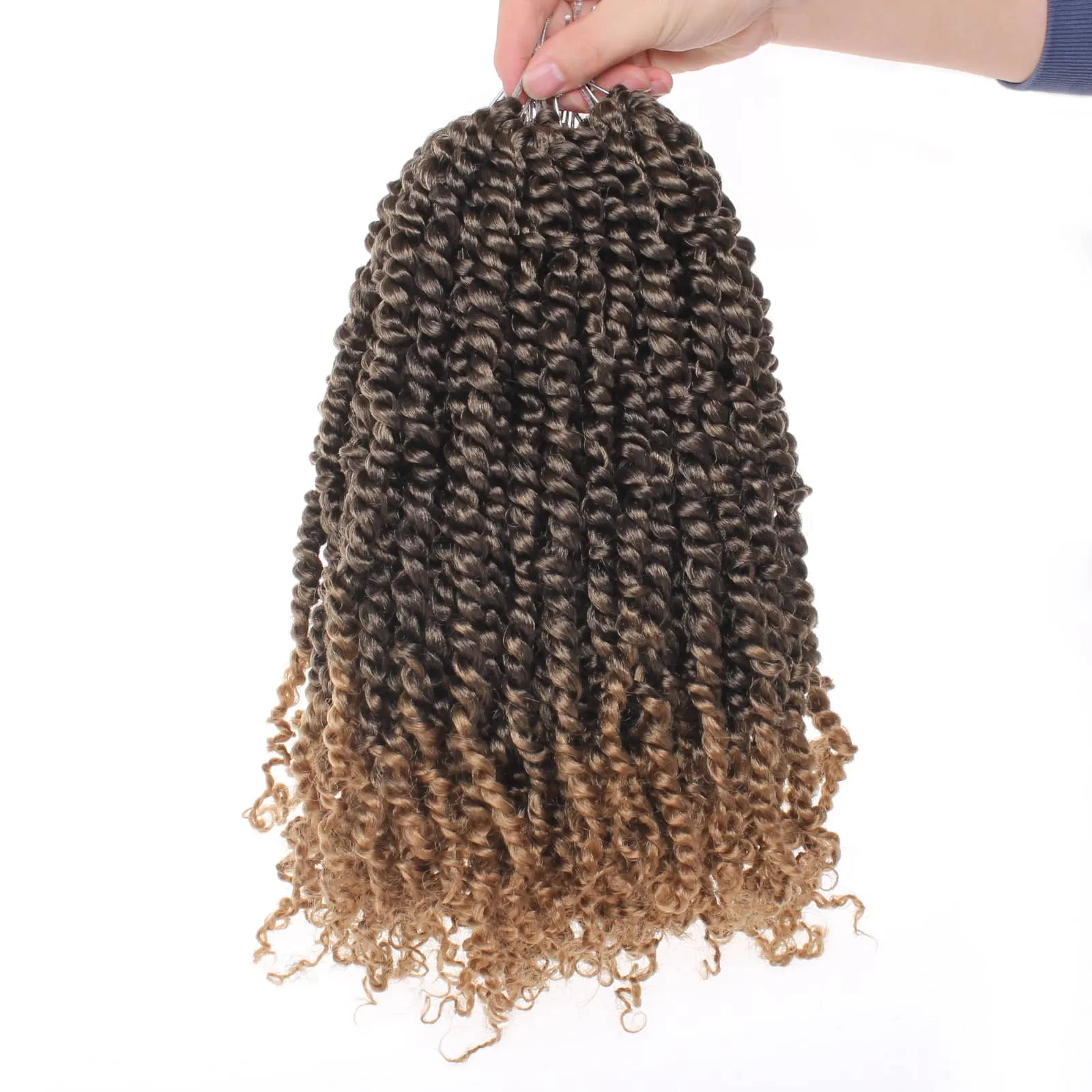 Xtrend Pre-Twisted Passion Twist Hair Ombre Crochet Braid Hair Bohemian Curl Passion Twist Synthetic Braiding Hair Extensions