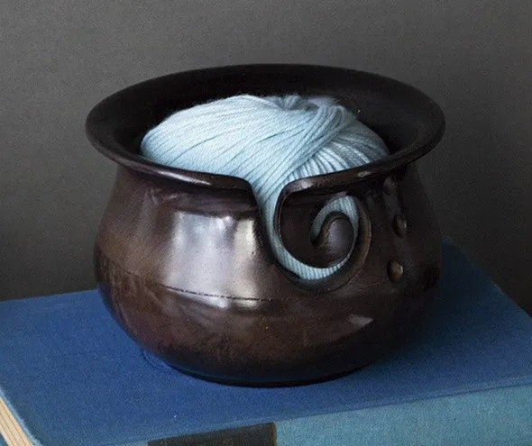 Yarn Bowl - Black Mango Wood