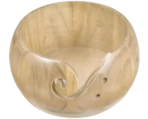 Yarn Bowl - Wooden Light Colored (5.9x5.9x3)